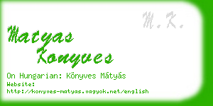 matyas konyves business card